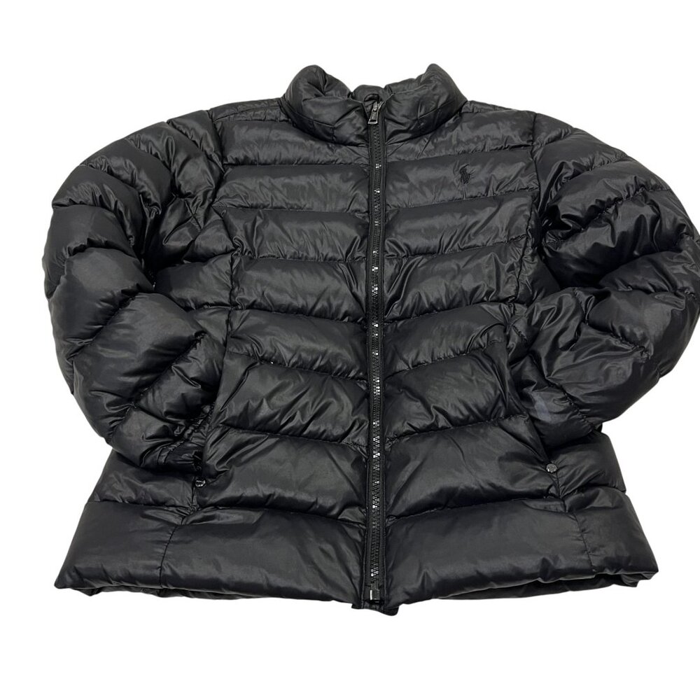Polo Ralph Lauren Girls Down Puffer Jacket, Black, M 8-10